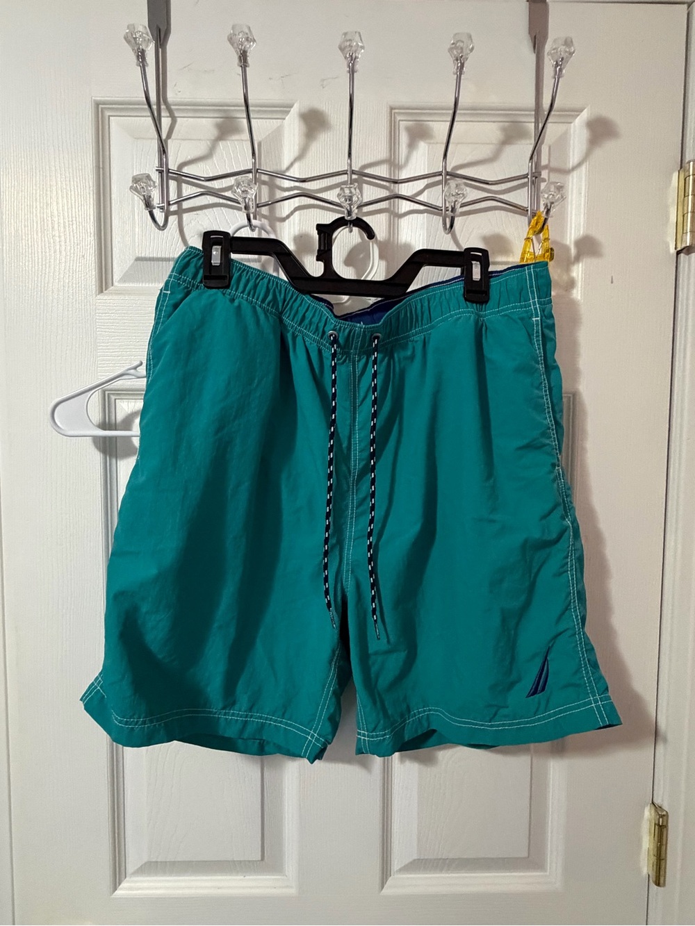 Vintage Nautica Teal Swim Board Shorts
